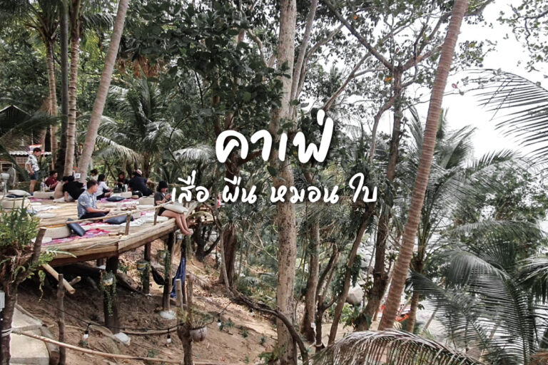 เสื่อผืน หมอนใบ คาเฟ่ติดทะเล ภูเก็ต นั่งรับลมทะเลเย็นสบาย