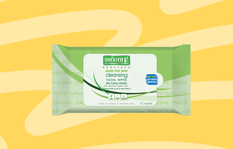 .Smooth E Baby Face Cleansing Facial Wipes ทำความสะอาดผิวหน้า