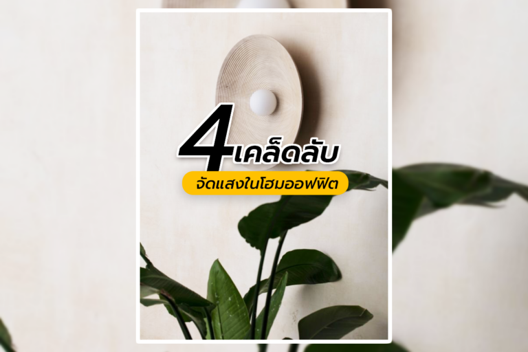จัดแสง ในโฮมออฟฟิศ 4 เคล็ดลับ