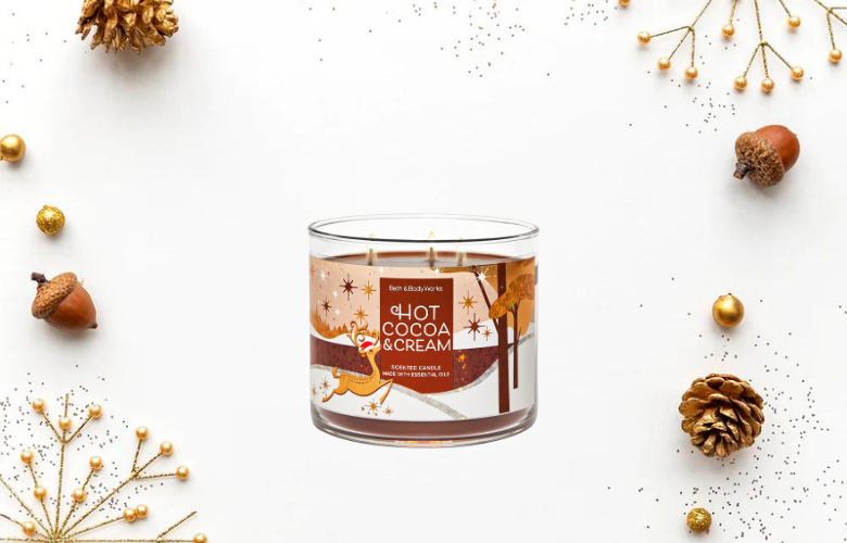 3-Wick Candle — HOT COCOA & CREAM Christmas Scents
