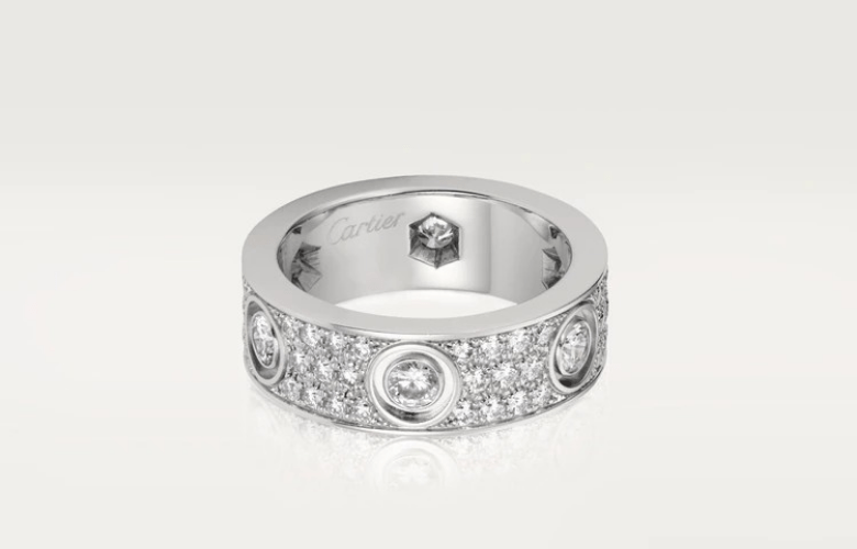 Cartier LOVE RING, DIAMOND-PAVED White Gold, Diamonds