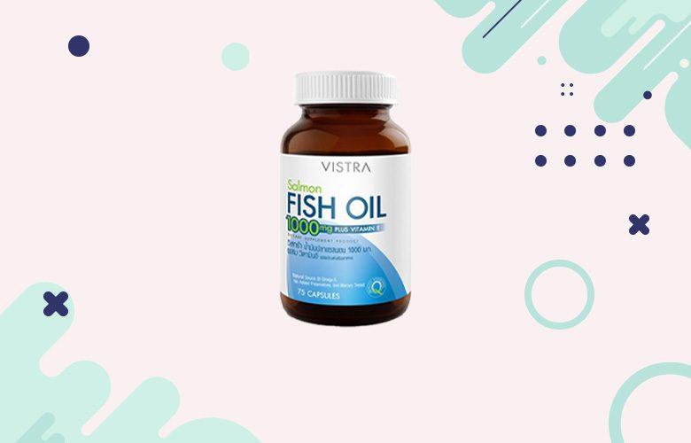 วิตามินเสริมความจำ Vistra Salmon Fish Oil 1000 mg Plus Vitamin E