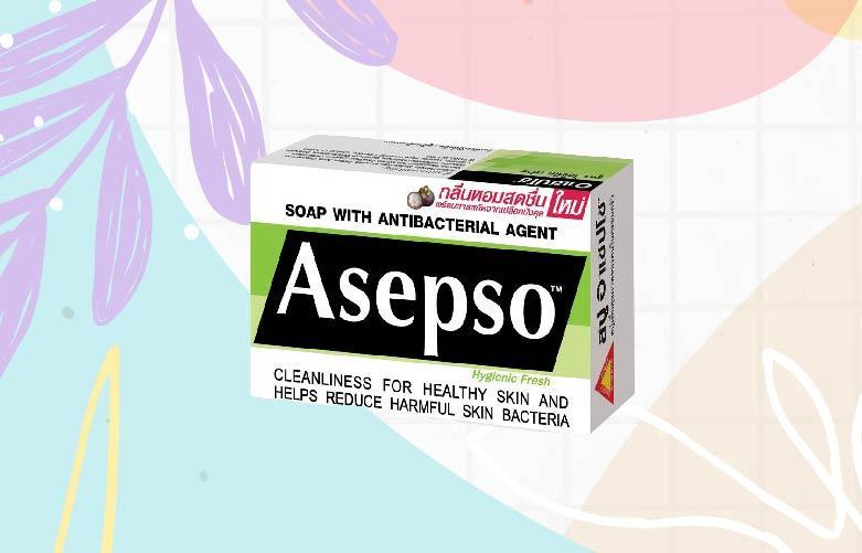 ลดสิวที่หลัง Asepso Soap Hygienic Fresh