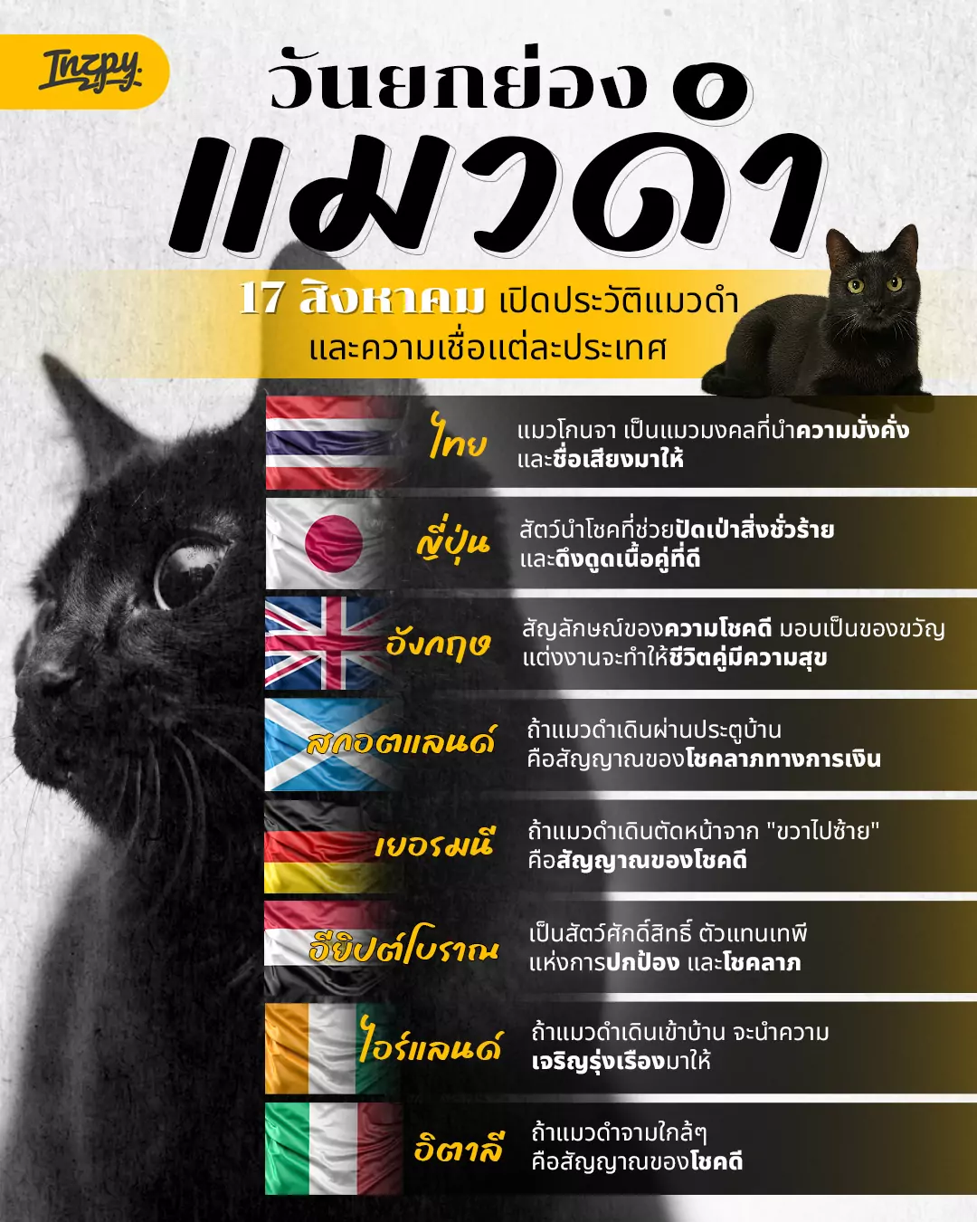วันยกย่องแมวดำ (Black Cat Appreciation Day)