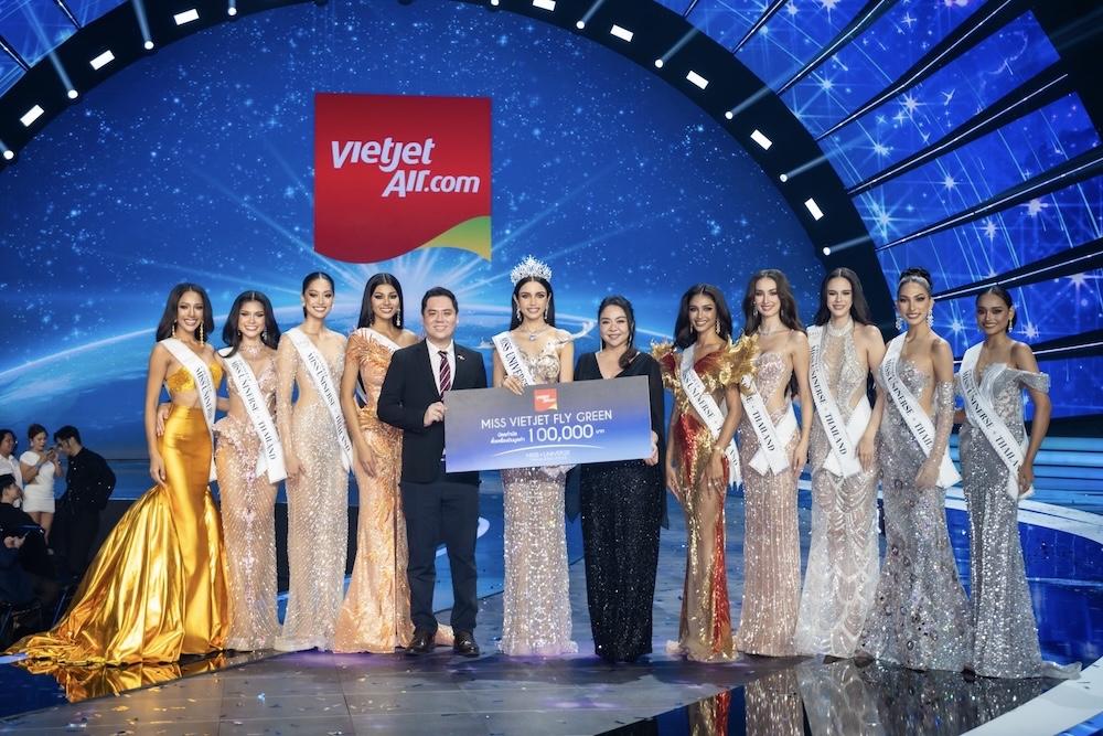 สายการบินเวียตเจ็ทไทยแลนด์ เปิดตัวรางวัลพิเศษ “Miss Vietjet Fly Green” เป็นครั้งแรกบนเวที Miss Universe Thailand 2025