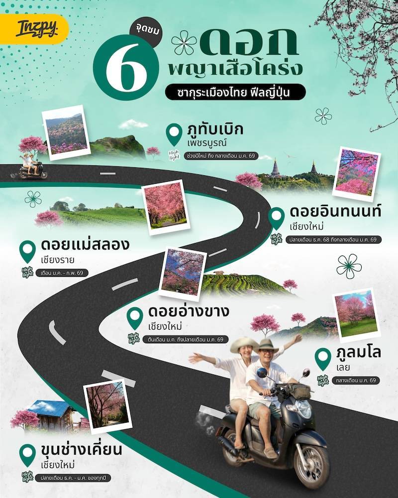 6 จุดชม “ดอกพญาเสือโคร่ง”