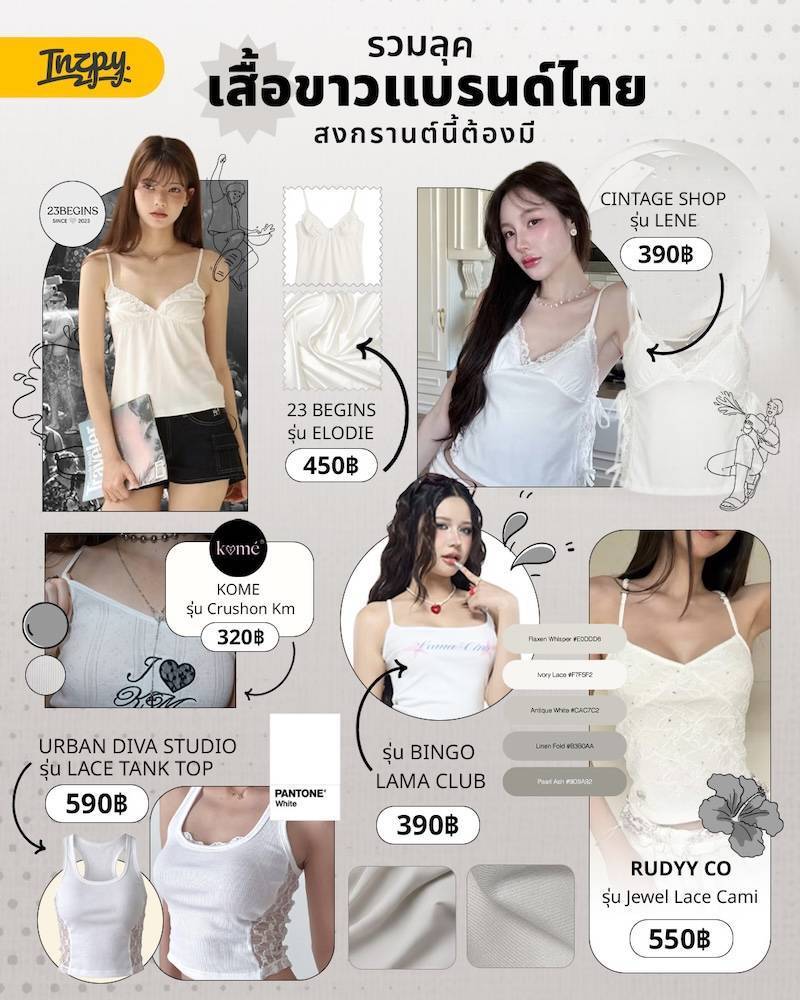 รวมลุคเสื้อขาว