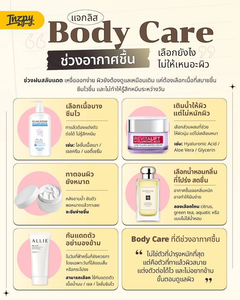 Body Care ช่วงอากาศชื้น