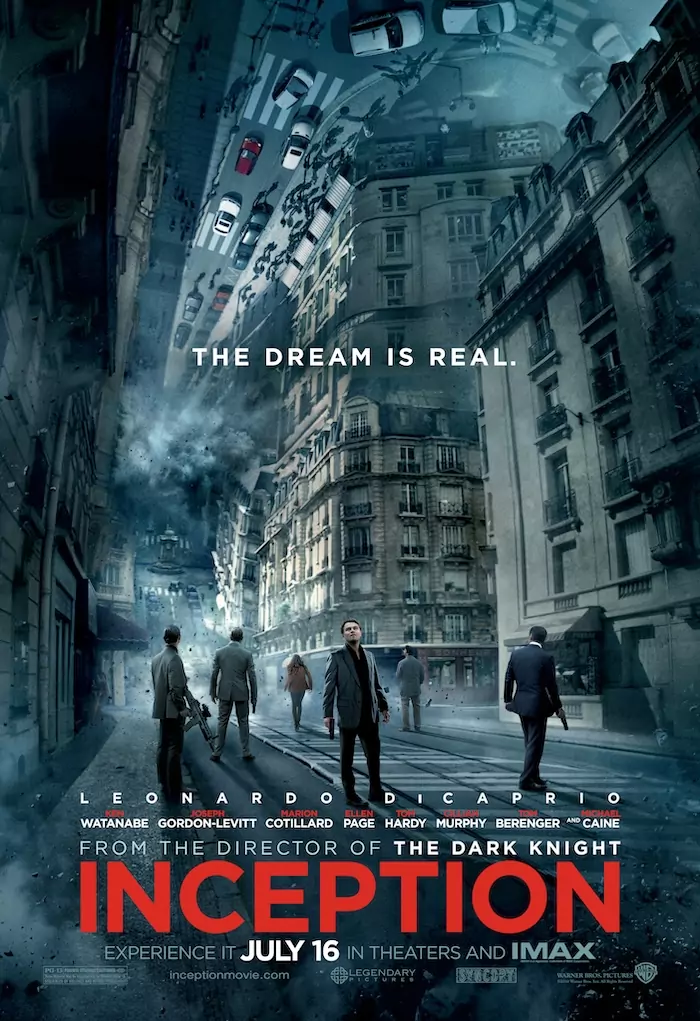 Inception IMDb Rating: 8.8 ดอม คอบบ์ ผู้เชี่ยวชาญด้านการเข้าไปขโมยความลับในความฝัน ได้รับภารกิจที่ซับซ้อนกว่าเดิม คือการปลูกความคิดบางอย่างลงในจิตใต้สำนึกของเป้าหมาย 