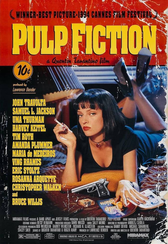 Pulp Fiction IMDb Rating: 8.9 เรื่องราวหลายเส้นของคนในโลกอาชญากรรมลอสแอนเจลิส ที่เชื่อมโยงกันผ่านเหตุการณ์แปลกๆ บทสนทนาจัดจ้าน และคาแรกเตอร์จำง่าย 
